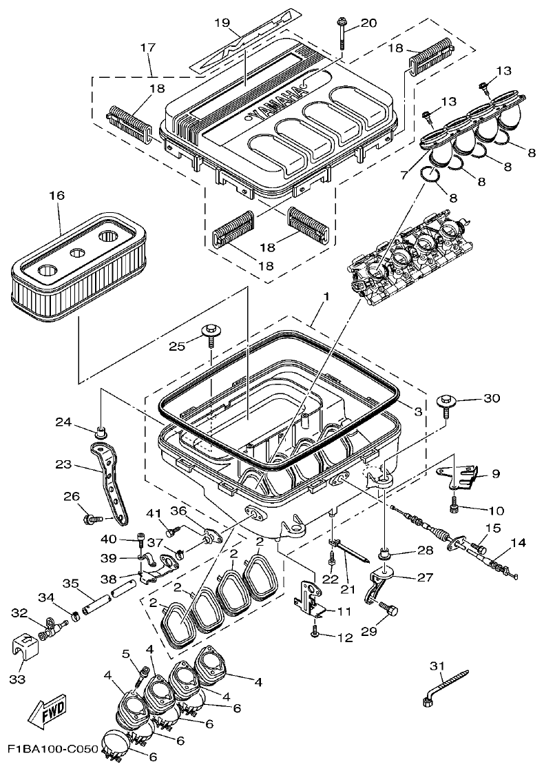 Yamaha FX10 INTAKE parts diagram